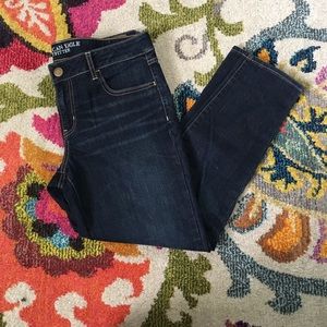 Dark wash ankle jeans